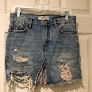 Free people denim skirt